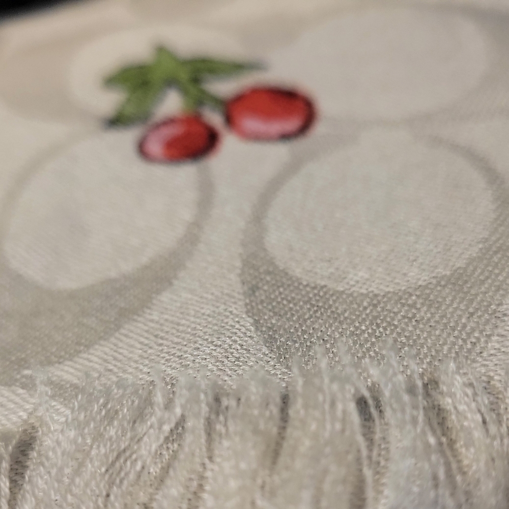 Coach Signature Long Scarf with Cherries Design